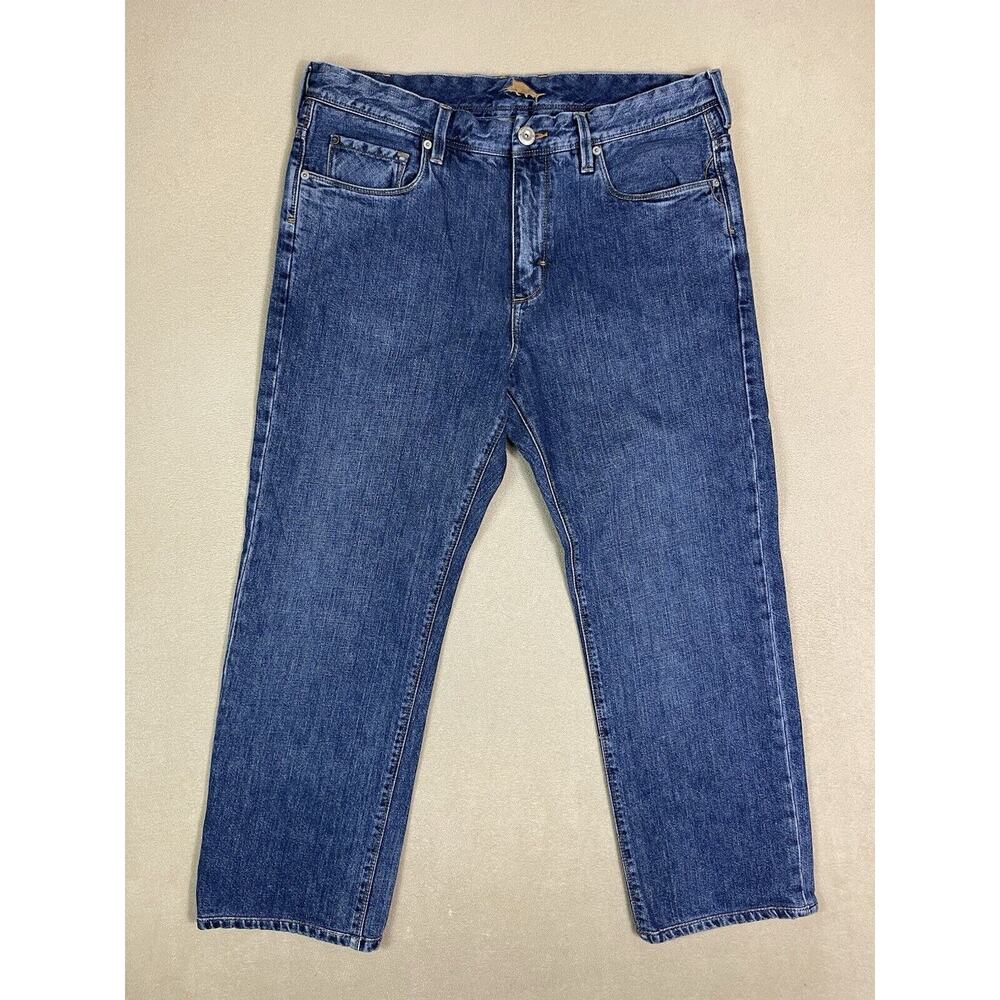 Tommy Bahama Jeans Mens 36x32 Blue Mid Rise Straight Leg Regular Fit Denim